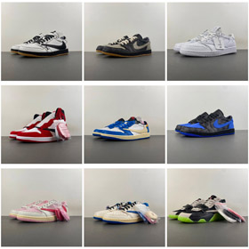 Nike Travis Scott x Jordan Air Jordan 1 Low OG Retro Skate Shoes-5106  